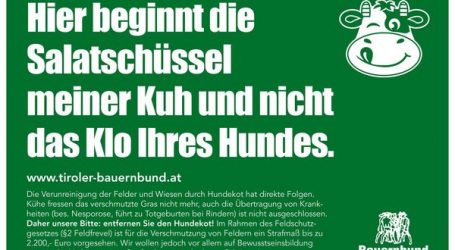 Bauernbund macht gegen Hundehaufen im Grünland mobil