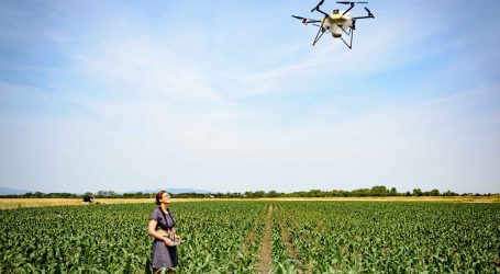 Lagerhaus-Drohen überflogen 5.000 Hektar Mais