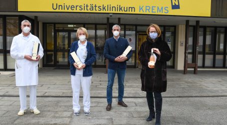 Weinbauschule beschenkt Klinikum Krems