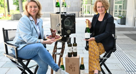 Goldener Löwe an blau-gelben Wein?