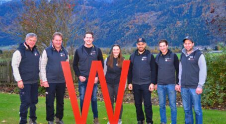 WM-Teilnehmer im Forstwettkampf fixiert