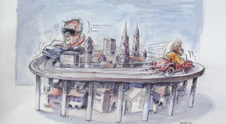 Mit spitzer Feder gegen Betonschlinge