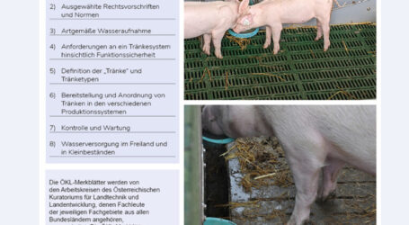 ÖKL-Merkblatt zum Wasser für Schweine